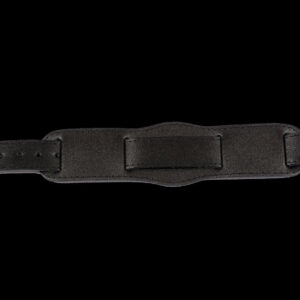 Black 1950s Pattern 18mm Leather Militair Horloge Strap