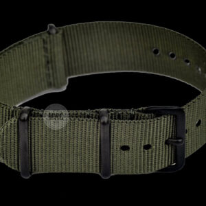 18mm Olive NATO Militair Horloge Strap with zwart PVD fittings