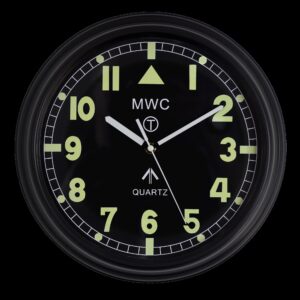 MWC Retro G10 Pattern Militair Wall Clock with Silent Quartz Movement