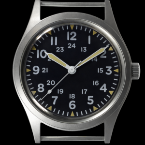 GG-W-113 U.S 1960s Pattern Handwound Militair Horloge with plexiglas – NATO strap