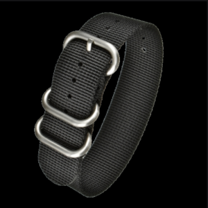 22mm Black Zulu Pattern Nylon Militair Horloge Strap