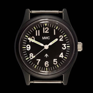 MWC Classic 1960s/70s Matt Black European Pattern Militair Horloge
