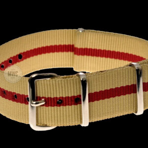 20mm Sand and Red NATO Militair Horloge Strap
