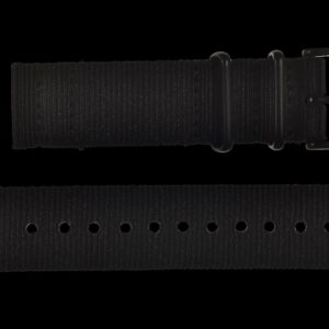 2 Piece 20mm PVD Black NATO Militair Horloge Strap in Ballistic Nylon