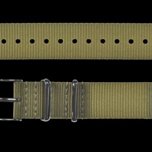2 Piece 20mm Khaki NATO Militair Horloge Strap in Ballistic Nylon