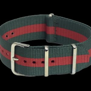 22mm Green and Red NATO Militair Horloge Strap