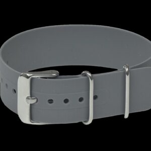 20mm Grey Silicone/Rubber NATO Militair Horloge Strap