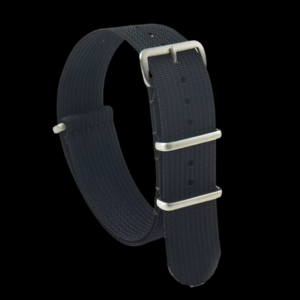 18mm Ribbed Black NATO Militair Horloge Strap