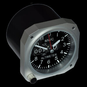 Limited Edition Replica Altimeter Instrument Desk Clock in Aluminium
