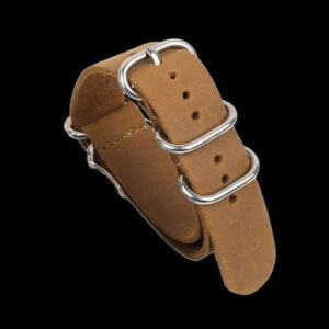 18mm Tan High Grade Saddle Leather Zulu Militair Horloge Str