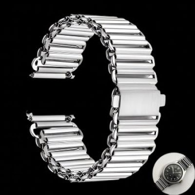 20mm Retro 1940/50s “Bonklip” Style Stainless Steel Bracelet