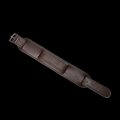 Brown 1950s Pattern 18mm Leather Militair Horloge Strap with