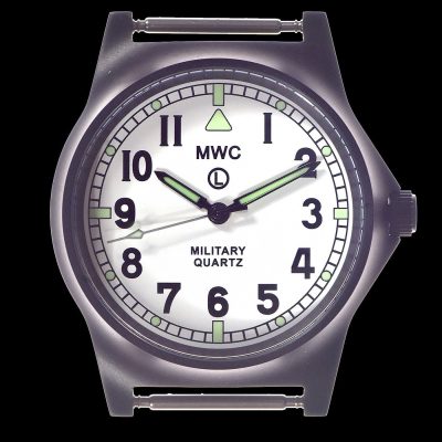 MWC G10 LM zonder datum roestvrij staal Militair Horloge with White – Grijs