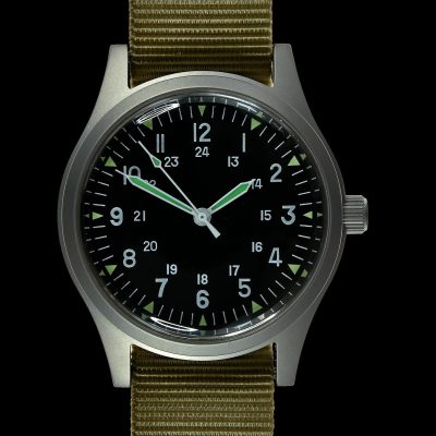 GG-W-113 U.S 1960s Pattern Automatisch 100m/330ft waterbestendig – Wit