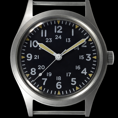 GG-W-113 U.S 1960s Pattern Handwound Militair Horloge with plexiglas – NATO strap