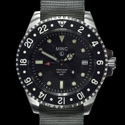 MWC roestvrij staal GMT (Dual Time Zone) Militair Horloge with – NATO strap