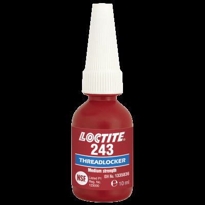 V-tech VT 843, Loctite 243 Blue, and Everbuild GP Blue Thread Lock to