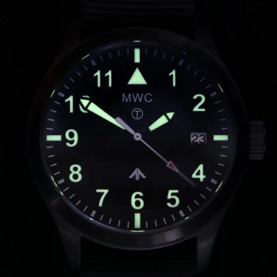 MWC Classic 40mm Covert zwart PVD Steel Aviator Horloge with