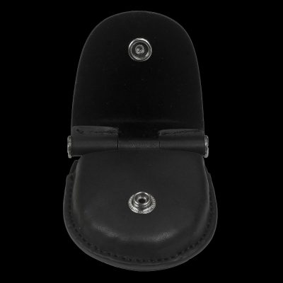 Superior Quality Black Calf Leather Pocket Horloge Case