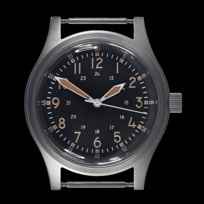 A-17 U.S 1950s Korean War Pattern Militair Horloge with plexiglas and