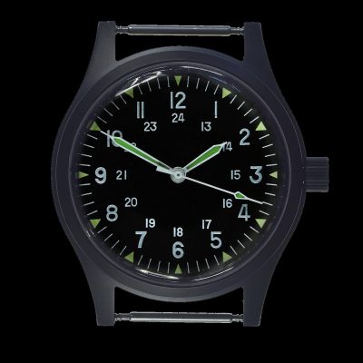 MWC PVD LTD Edition GG-W-113 Vietnam Horloge (24 Jewel Automatisch) – Zwart