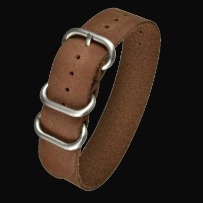 18mm Brown Calf Leather Zulu Militair Horloge Strap – Authen