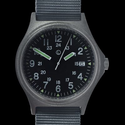 G10 100m waterbestendig Militair Horloge with 12/24 hour dial in – Stalen armband