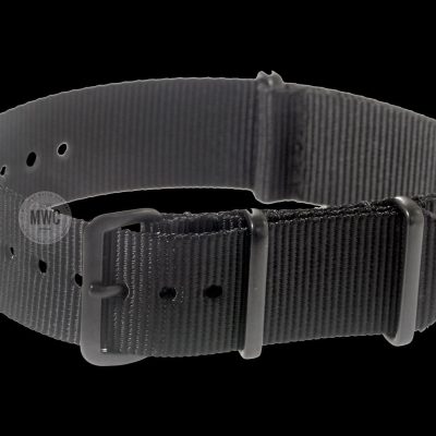 22mm zwart PVD NATO Militair Horloge Strap