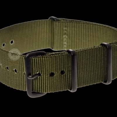 22mm Olive NATO Militair Horloge Strap with Covert Non Reflective