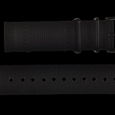 2 Piece 20mm PVD Black NATO Militair Horloge Strap in Ballistic Nylon