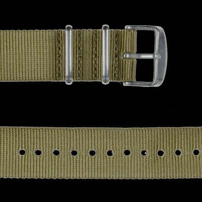 2 Piece 18mm Khaki NATO Militair Horloge Strap in Ballistic Nylon