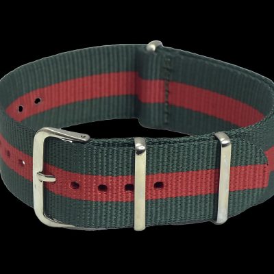 18mm Green and Red NATO Militair Horloge Strap