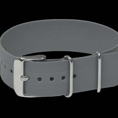 20mm Grey Silicone/Rubber NATO Militair Horloge Strap
