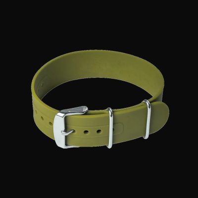 20mm Olive Green Silicone/Rubber NATO Militair Horloge Strap