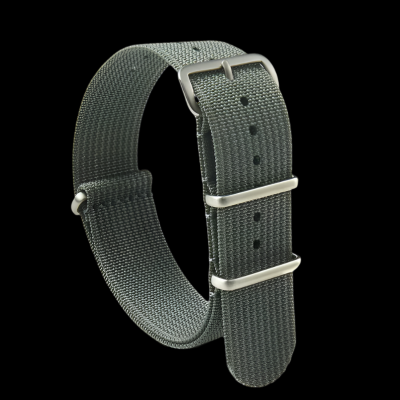 18mm Ribbed Grey NATO Militair Horloge Strap