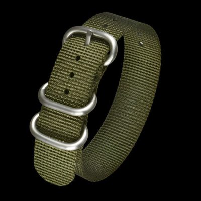 20mm Olive Green Ballistic Nylon Zulu Pattern Militair Horlo