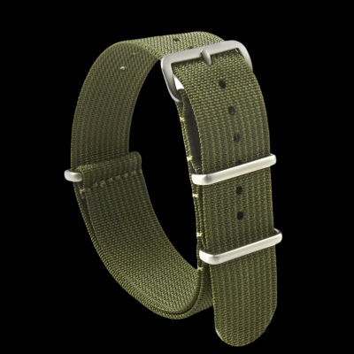 20mm Ribbed Army Green NATO Militair Horloge Strap
