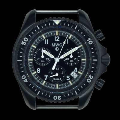 MWC NATO PatternBlack PVD Steel Militair Pilots Chronograph with