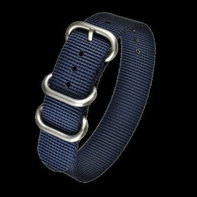 22mm Navy Blue Zulu Pattern Nylon Militair Horloge Strap – A